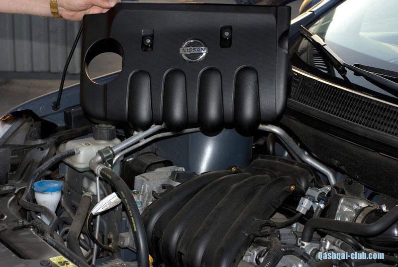 2) Декоративная накладка двигателя на Qashqai (1)